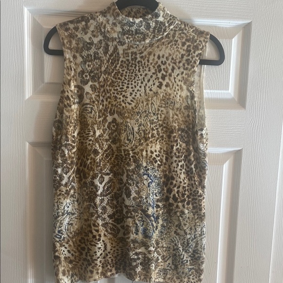 Chicos‎ 1 animal paisley print mock
Neck stretch knit sleeveless blouse size M - Picture 1 of 4